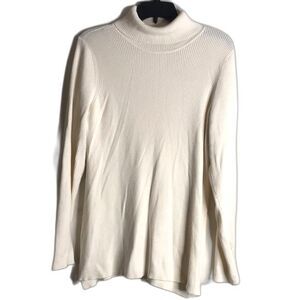 Orvis ladies ribbed mock turtleneck pullover‎ lightweight sweater size large
